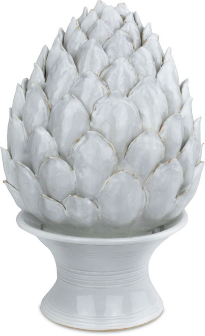 Currey & Company 1200-0833 Modern White Ivory Artichoke