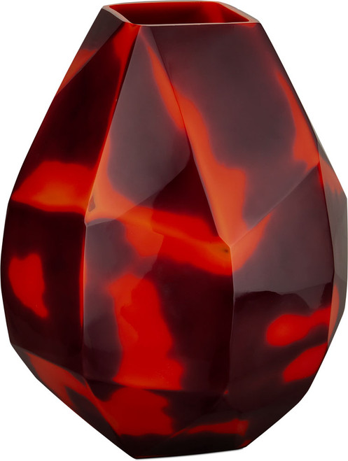 Currey & Company 1200-0901 Akako Modern Black / Orange Vase