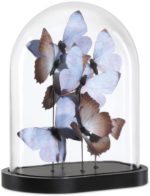 Currey & Company 1200-0976 Rue de Bac Contemporary Lilac / Brown / Black / Clear Medium Butterflies