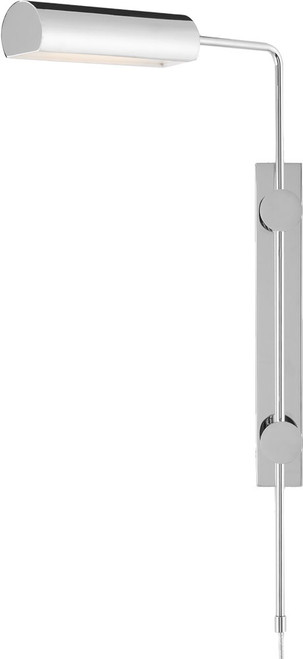 Currey & Company 5000-0202 Satire Contemporary Polished Nickel LED Swing Arm Wall Lamp