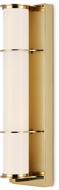 Currey & Company 5800-0061 Blaine Modern Polished Brass / White Bathroom Lighting