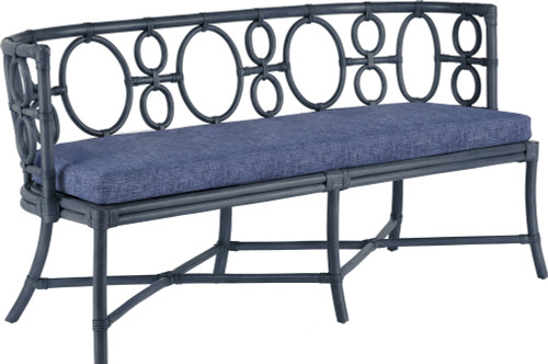Currey & Company 7000-0812 Tegal Modern Vintage Navy / Finn Indigo Bench