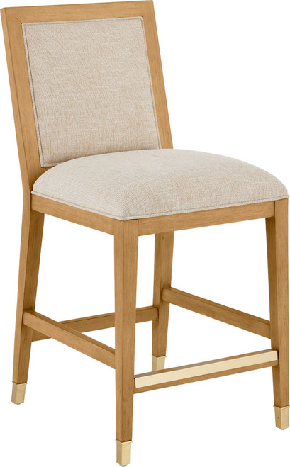 Currey & Company 7000-0882 Santos Sea Sand Modern Sea Sand / UV Liller Malt / Satin Brass Side Chair