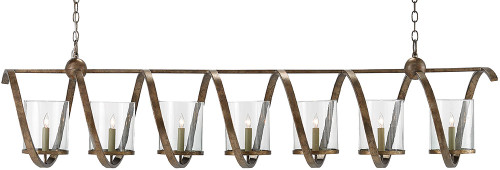 Currey & Company 9000-0263 Maximus Modern Pyrite Bronze Island Light Fixture