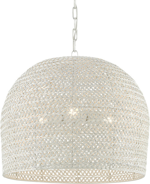 Currey & Company 9000-0623 Piero Modern White Pendant Light Fixture