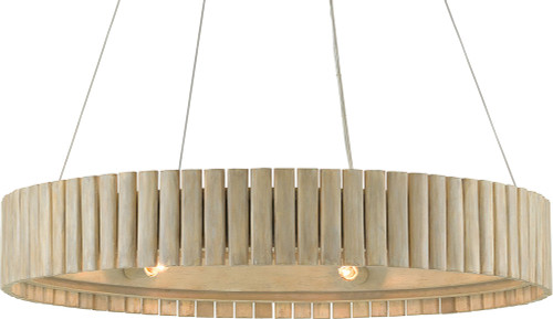 Currey & Company 9000-0646 Tetterby Light Taupe and Smokewood Drum Pendant Hanging Light