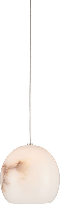 Currey & Company 9000-0895 Lazio Contemporary Natural and Painted Silver Mini Pendant Lamp