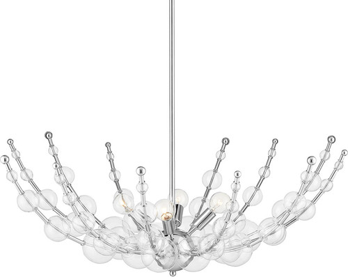 Currey & Company 9000-0954 Abberton Modern Polished Nickel Lighting Chandelier