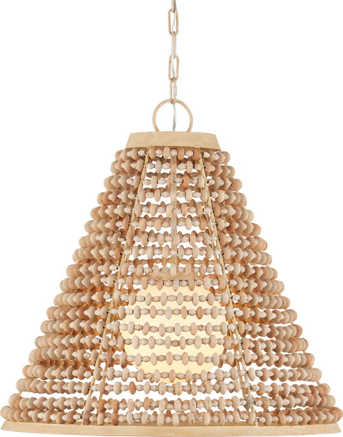 Currey & Company 9000-1166 Pendulum Modern Natural / Coco Cream / White Pendant Lamp