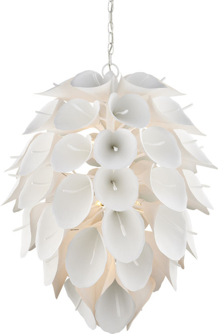 Currey & Company 9000-1206 Diego Gesso White Ceiling Pendant Light