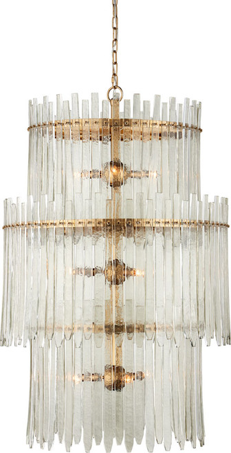 Currey & Company 9000-1235 Electra Modern Clear / Antique Brass Hanging Light