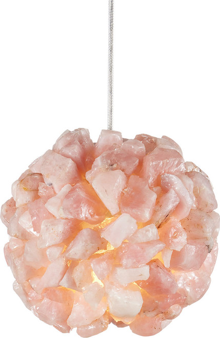 Currey & Company 9000-1267 Clio Contemporary Rose / Brass Mini Hanging Pendant Light