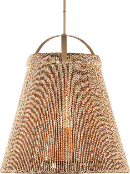 Currey & Company 9000-1303 Parnell Natural / Frosted White / Beige Lighting Pendant