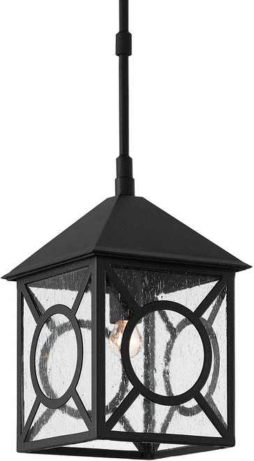 Currey & Company 9500-0007 Ripley Midnight Exterior 10" Mini Pendant Light Fixture