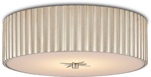 Currey & Company 9999-0066 Caravel Silver Leaf Flush Mount Lighting