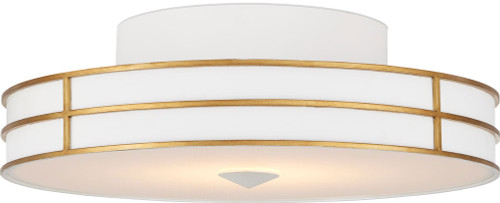 Currey & Company 9999-0072 Fielding Modern Gesso White / Contemporary Gold / Sugar White / White Ceiling Light