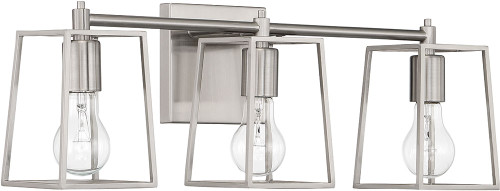 Craftmade 12123BNK3 Dunn Contemporary Brushed Polished Nickel 3-Light Lighting For Bathroom