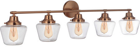 Craftmade 19548SB5 Essex Satin Brass 5-Light Bathroom Vanity Light