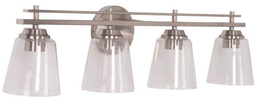 Craftmade 19633BNK4 Drake Brushed Polished Nickel 4-Light Bathroom Lighting