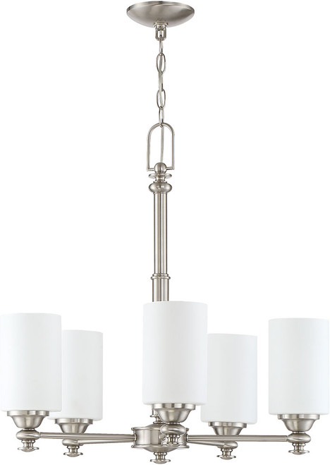Craftmade 49825-BNK Dardyn Brushed Polished Nickel Chandelier Lighting