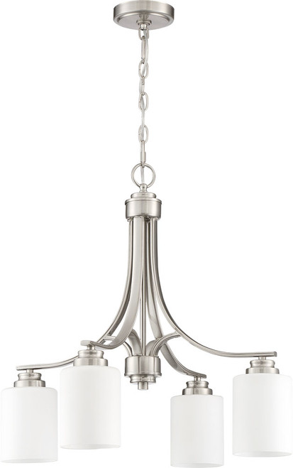 Craftmade 50524-BNK-WG Bolden Modern Brushed Polished Nickel Chandelier Lighting