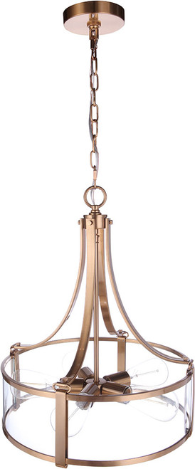 Craftmade 55395-SB Elliot Modern Satin Brass Pendant Light Fixture