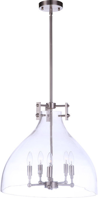 Craftmade 55895-SB Chardonnay Modern Satin Brass 19.5" Hanging Light