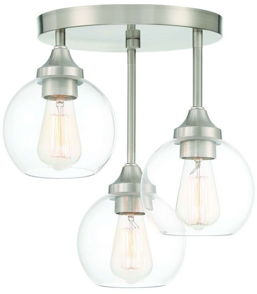 Craftmade 56253-BNK Glenda Brushed Nickel Flush Mount Light Fixture