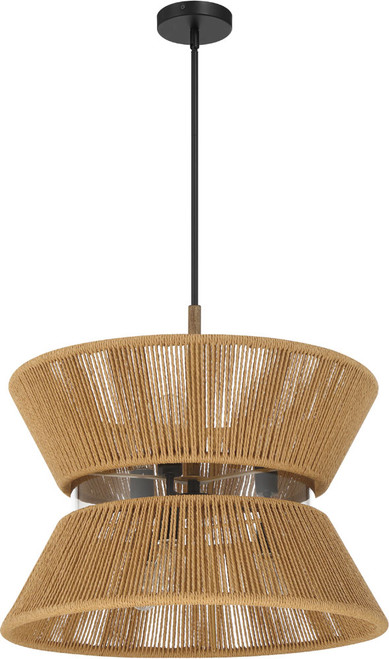 Craftmade 58596-FBWAL Serena Modern Flat Black / Walnut Lighting Pendant