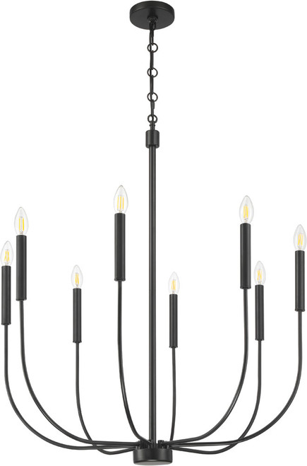 Craftmade 59828-FB Traci Modern Flat Black Lighting Chandelier