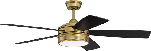 Craftmade BRX52SB5 Braxton Satin Brass LED Home Ceiling Fan