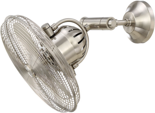 Craftmade BW414BNK3 Bellows IV Contemporary Brushed Polished Nickel Wall Fan