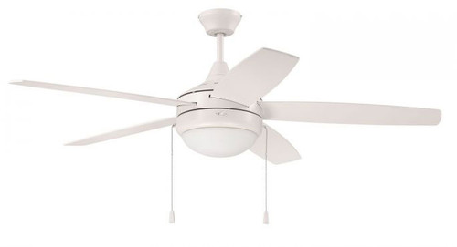 Craftmade EPHA52W5 Phaze Energy Star 5 Blade Modern White 52" Home Ceiling Fan