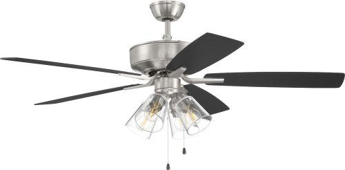 Craftmade P104BNK5-52FBGW Pro Plus 104 Contemporary Brushed Polished Nickel LED 52" Home Ceiling Fan