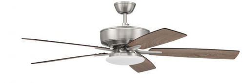 Craftmade P112BNK5-52DWGWN Pro Plus 112 Slim Contemporary Brushed Polished Nickel LED 52" Home Ceiling Fan
