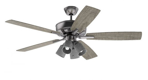 Craftmade P114BNK5-52DWGWN Pro Plus 114 White 4 Modern Brushed Polished Nickel 52" Ceiling Fan