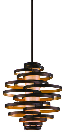 Corbett 113-43 Vertigo Modern Pendant Light in Bronze