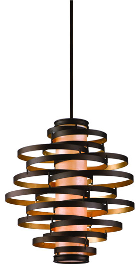 Corbett 113-44-BRL/GL Vertigo Large Modern Pendant Light in Bronze