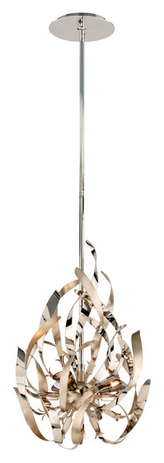 Corbett 154-43-SL/SS Graffiti Modern 22 Inch Tall Silver Finish Hanging Light Fixture