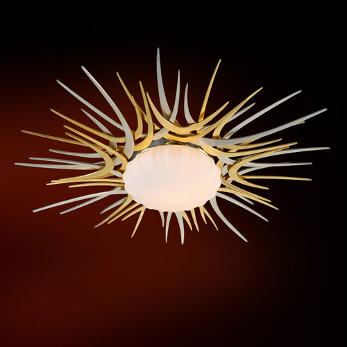 Corbett 224-32-GL/SL Helios Contemporary Silver And Gold Leaf LED 38" Flush Lighting