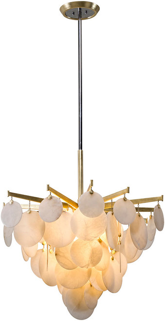 Corbett 228-43-GL/SS Serenity Contemporary Gold Leaf LED 34" Pendant Light