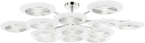 Corbett 328-57-PN Topaz Modern Polished Nickel LED Flush Mount Light Fixture