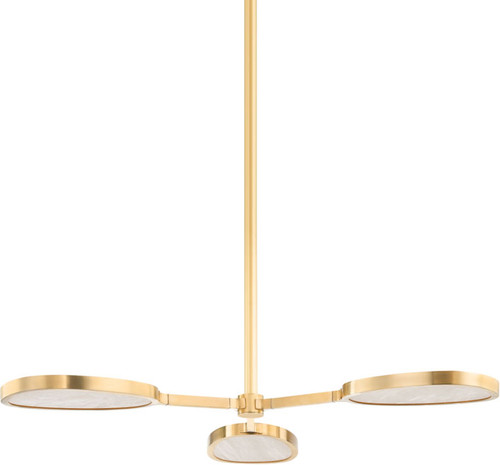 Corbett 338-03-VB Beirut Modern Vintage Brass LED Ceiling Chandelier