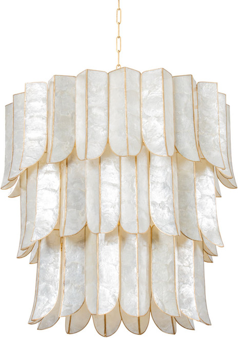 Corbett 365-32-VGL Cartagena Contemporary Vintage Gold Leaf 31.5" Foyer Light Fixture