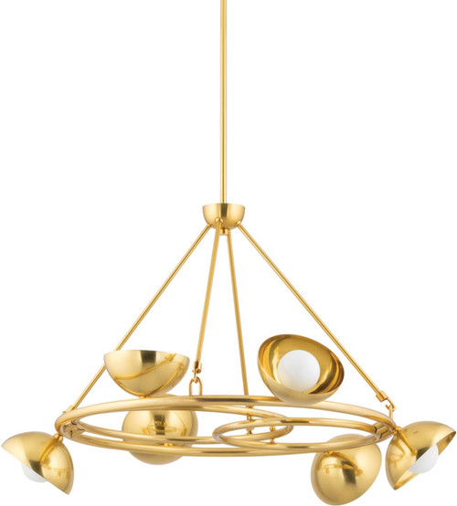 Corbett 403-06-VB Oraibi Contemporary Vintage Brass Ceiling Chandelier