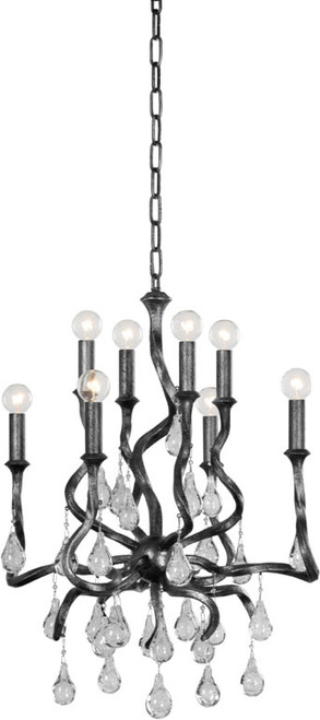 Corbett 414-23-BSL Aveline Modern Black Silver Leaf Mini Chandelier Lamp