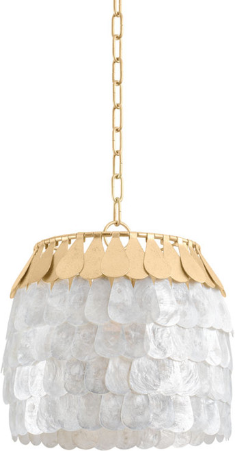 Corbett 434-14-VGL Coralie Contemporary Vintage Gold Leaf 14" Pendant Lamp