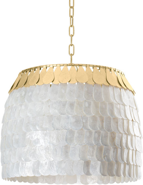 Corbett 434-18-VGL Coralie Contemporary Vintage Gold Leaf 21" Pendant Lighting