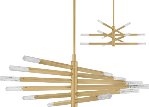 Corbett 501-42-VB Strasbourg Modern Vintage Brass LED Hanging Chandelier