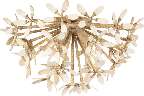 Corbett 511-04-IYC Corfu Contemporary Ivory Coco 20" Ceiling Light Fixture